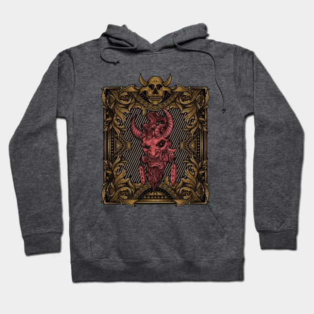 Japanese Style Red Devil Shinigami Artwork Hoodie by New East 